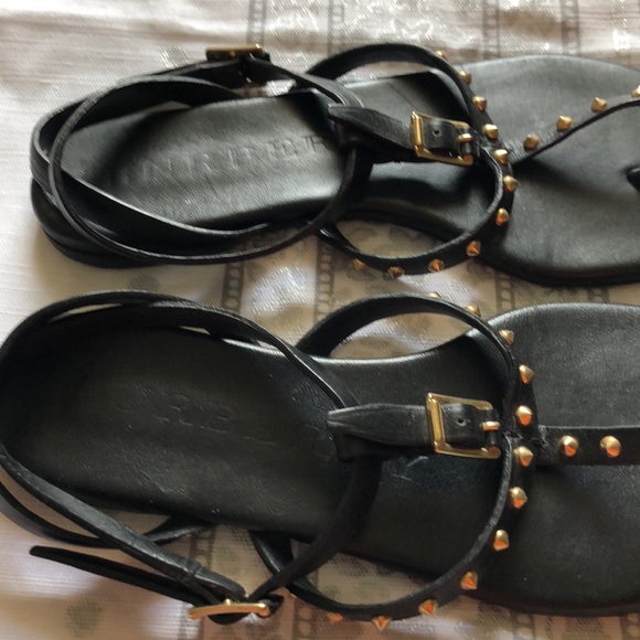 Burberry Masefield Studded Sandals Black 36 US6 - Picture 2 of 4